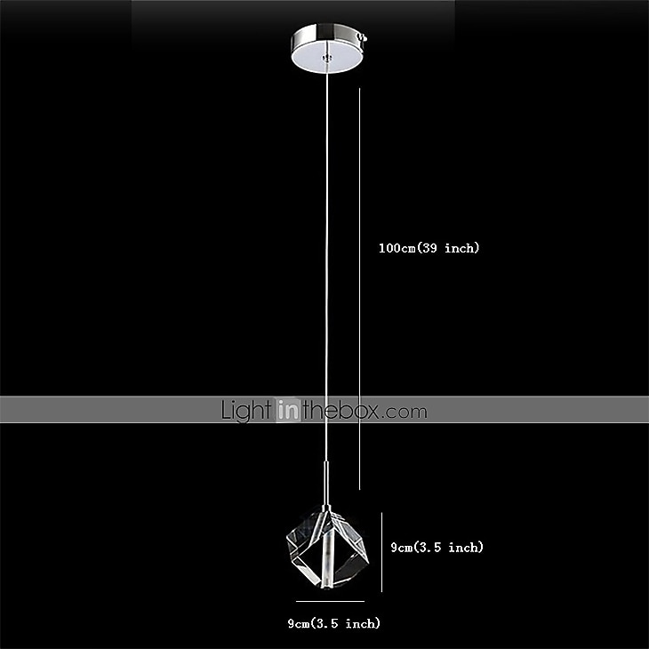 1-licht 9cm kristal mini hanglamp led metalen mini gegalvaniseerde eilandverlichting moderne eigentijdse stijl keuken eetkamer thuis bar licht 110-120v 220-240v 2025 - $93.99 –P4