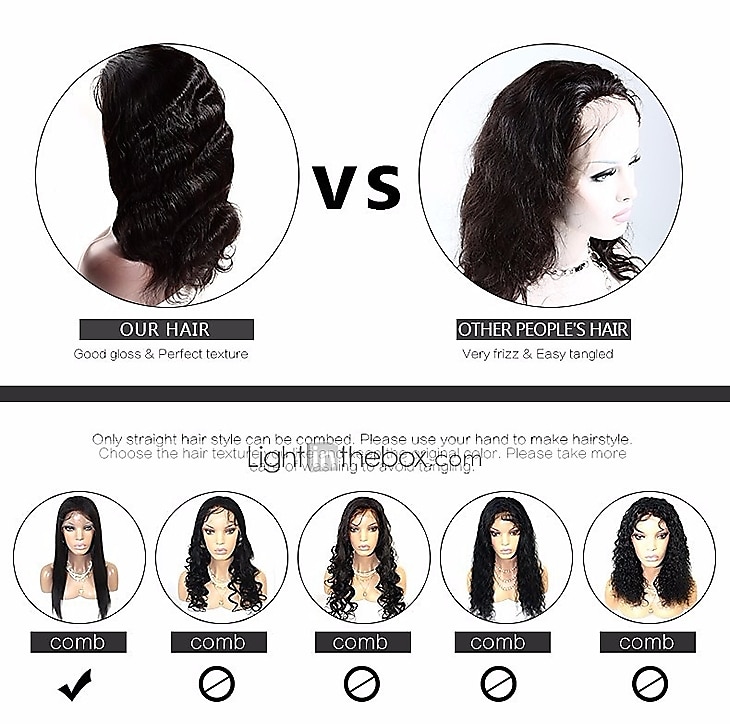 Echt haar 4x13 Sluiting Pruik Bobkapsel Kardashian Recht Pruik 130% Haardichtheid met babyhaar Natuurlijke haarlijn Voor donkere huidskleur Voor Dames Kort Kanten pruiken van echt mensenhaar 2025 - $4.99 –P11