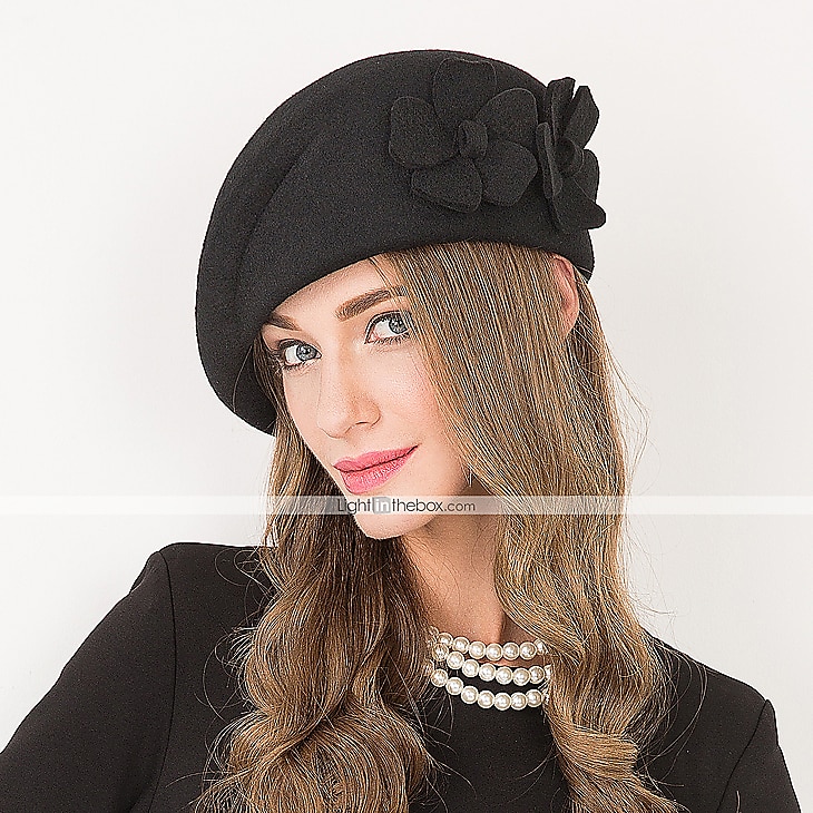 Czapki Wełna Beret Kapelusz Fedora Ślub Codzienny Herbaciane przyjęcie Kentucky Derby Wyścigi konne Elegancja Prosty Z Kwiaty Winieta Nakrycia Głowy 2026 - $41.99 –P2