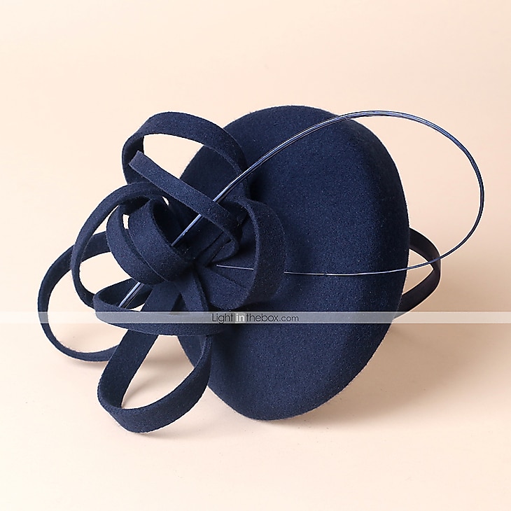 Kentucky Derby-hatt fascinators Hatter Ull Fjær Pillebokshatt Bryllup Spesiell Leilighet Avslappet Te Fest Hesteløp Med Blomster Hodeplagg Hodeplagg 2025 - $38.99 –P9