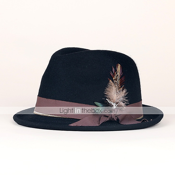 Ull / Fjær Kentucky Derby Hat / fascinators / Hatter med 1 Bryllup / Avslappet / utendørs Hodeplagg 2025 - $18.99 –P5