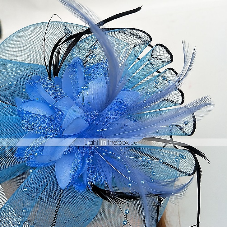 Tul / Pană Șapcă Kentucky Derby / Palarioare / Veșminte de cap cu Floral 1 buc Nuntă / Ocazie specială / Cursă de cai Diadema 2025 - $13.49 –P1