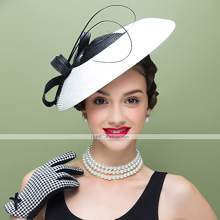Feather / Polyester Kentucky Derby Hat 