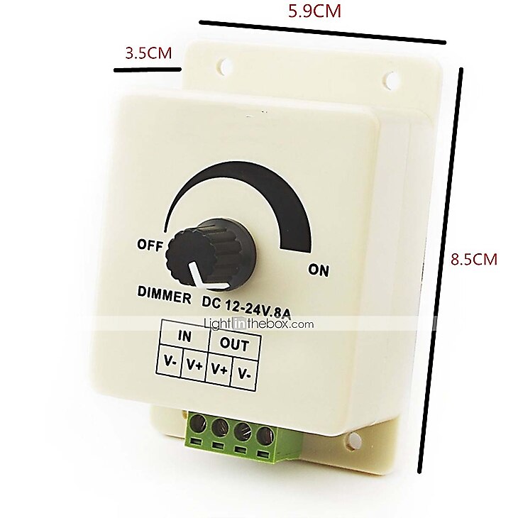 PWM Dimming Controller For LED Lights or Ribbon 12 Volt 8 AmpAdjustable Brightness Light Switch Dimmer Controller DC12V 8A 96W for Led Strip Light 2025 - $10.49 –P4