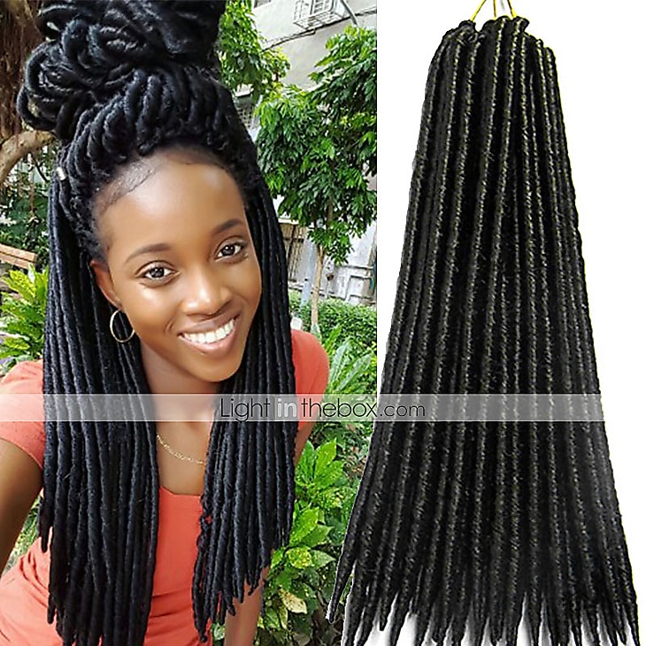 Faux Locs Dreadlocks Nu Locs Box Braids Synthetic Hair Braiding Hair 24 roots / pack 2025 - $14.99 –P4