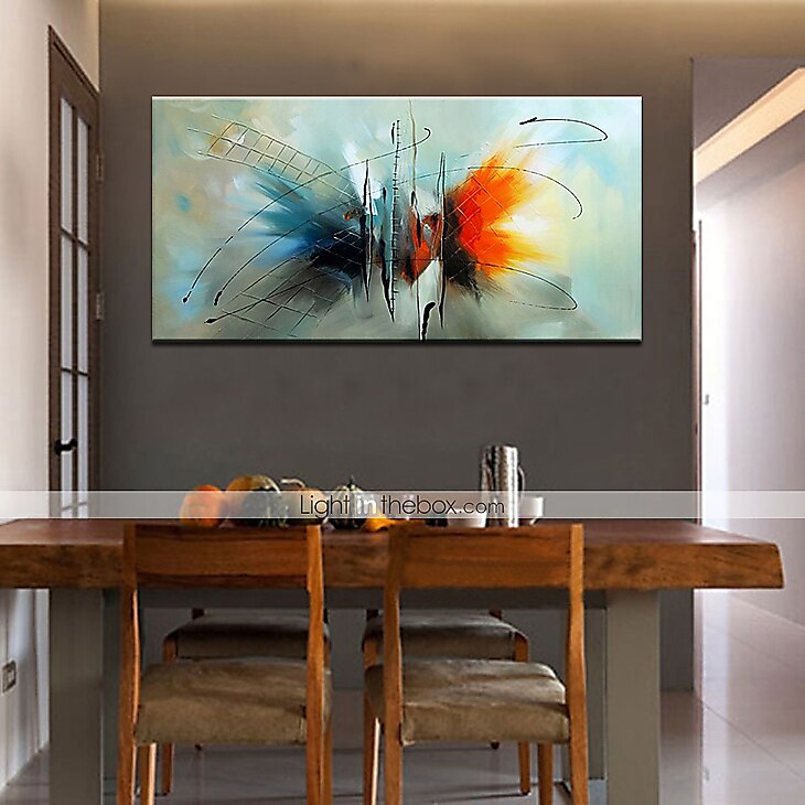 Ölgemälde handgemachte handgemalte Wandkunst abstrakte moderne Hauptdekorationsdekor gestreckter Rahmen fertig zum Aufhängen 60*90cm 2025 - $116.99 –P10