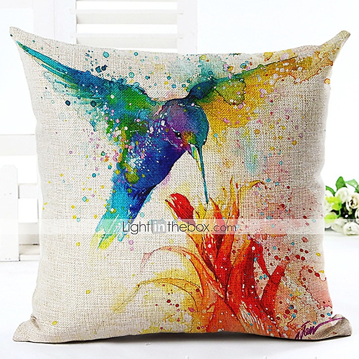 housse de coussin 1pc doux décoratif carré jeter taie d'oreiller taie d'oreiller pour canapé chambre qualité supérieure lavable en machine pack de 1 faux lin coussin pour canapé canapé lit chaise de 2025 ? $8.99 -P6