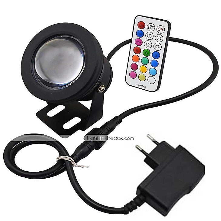 outdoor 10w led rgb led resistente tuin landschap fontein vijver schijnwerper buitenverlichting lamp lamp power adapter eu plug geheugen functie timing instelling (ac85-265v) 2025 - $39.99 –P2