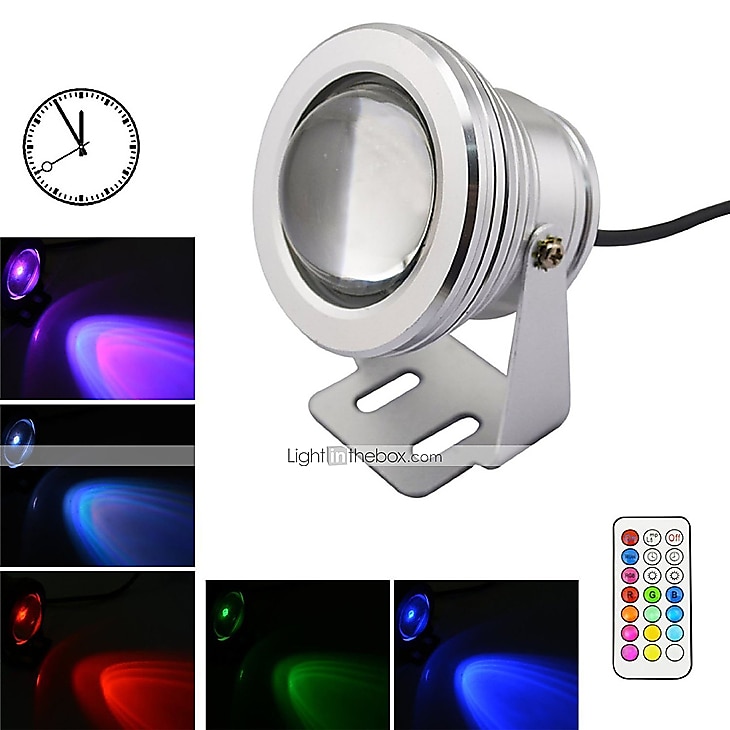 esterno 10w led rgb led resistente giardino paesaggio fontana stagno proiettore luci esterne lampadina adattatore di alimentazione eu plug funzione di memoria impostazione temporizzazione (ac85-265v) del 2025 a $39.99 –P2