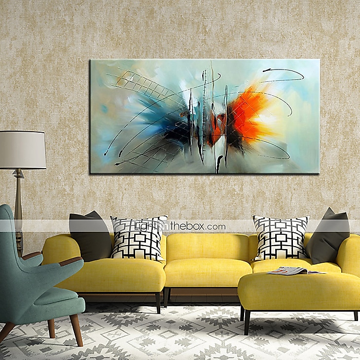Ölgemälde handgemachte handgemalte Wandkunst abstrakte moderne Hauptdekorationsdekor gestreckter Rahmen fertig zum Aufhängen 60*90cm 2025 - $116.99 –P6