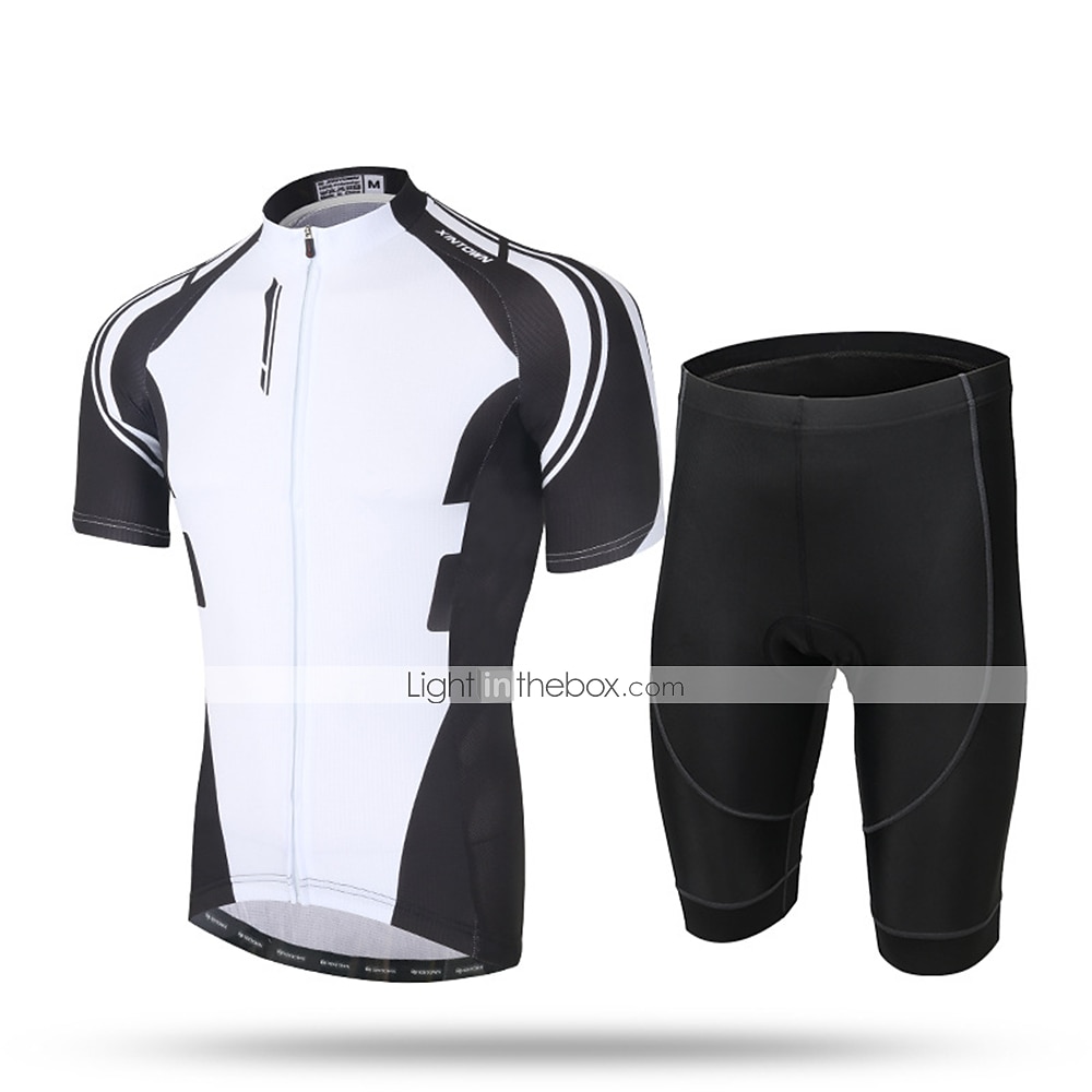 Per uomo Maglia da ciclismo con pantaloncini Manica Corta Estate Primavera Autunno Bianco / Nero Nero / Rosso Nero / giallo A Motivi Bicicletta Pantaloncini Protezione solare Asciugatura Rapida del 2026 a $41.99 –P13