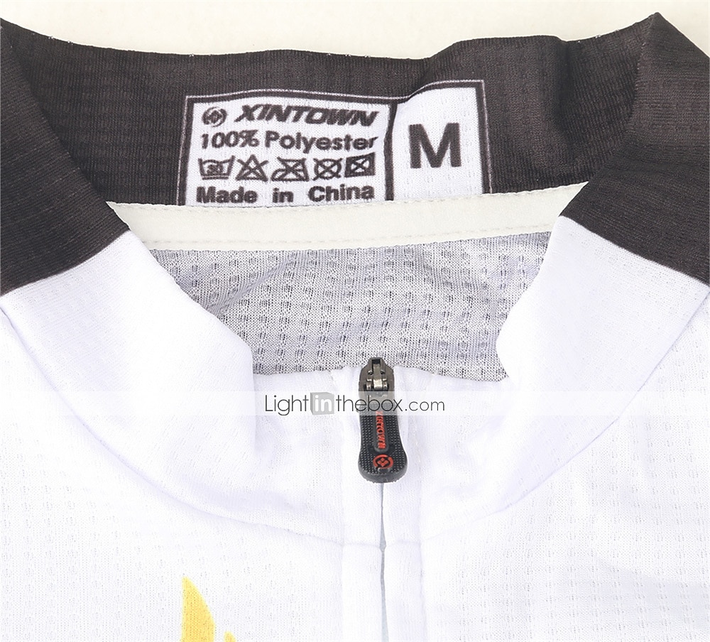 Per uomo Maglia da ciclismo con pantaloncini Manica Corta Estate Primavera Autunno Bianco / Nero Nero / Rosso Nero / giallo A Motivi Bicicletta Pantaloncini Protezione solare Asciugatura Rapida del 2026 a $41.99 –P11