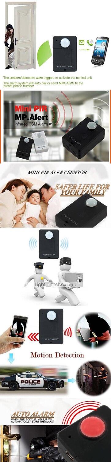 mini pir mp alert infrared gsm alarm a9 mini pir mp alert infrared gsm alarm a9