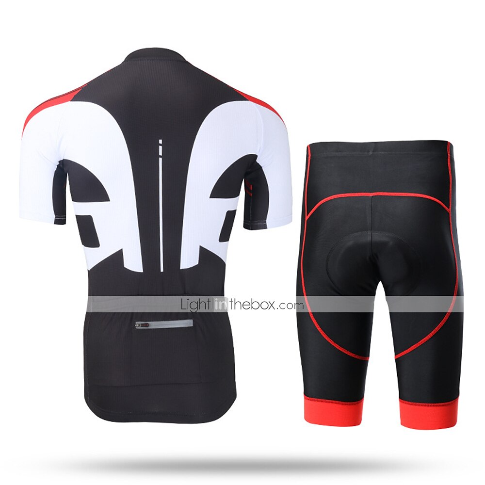 Per uomo Maglia da ciclismo con pantaloncini Manica Corta Estate Primavera Autunno Bianco / Nero Nero / Rosso Nero / giallo A Motivi Bicicletta Pantaloncini Protezione solare Asciugatura Rapida del 2026 a $41.99 –P2