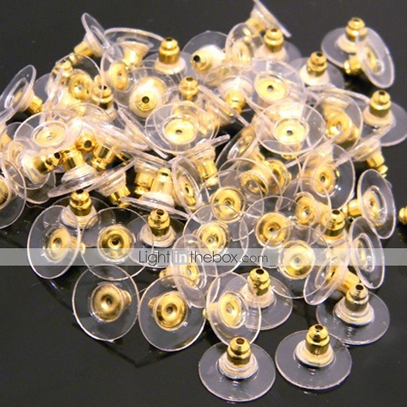 50 pcs Cierre del pendiente For Mujer Casual Diario Plateado Chapado en Oro Blanco 2025 - $4.49 –P6