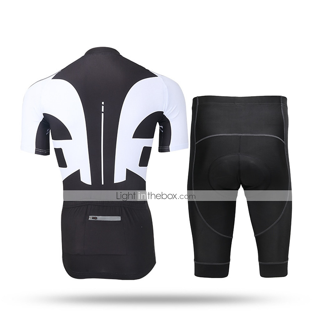 Per uomo Maglia da ciclismo con pantaloncini Manica Corta Estate Primavera Autunno Bianco / Nero Nero / Rosso Nero / giallo A Motivi Bicicletta Pantaloncini Protezione solare Asciugatura Rapida del 2026 a $41.99 –P14