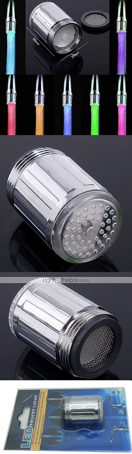 Seven Color Temperature Control Sensor LED Faucet Lamp 2025 - $8.49 –P1