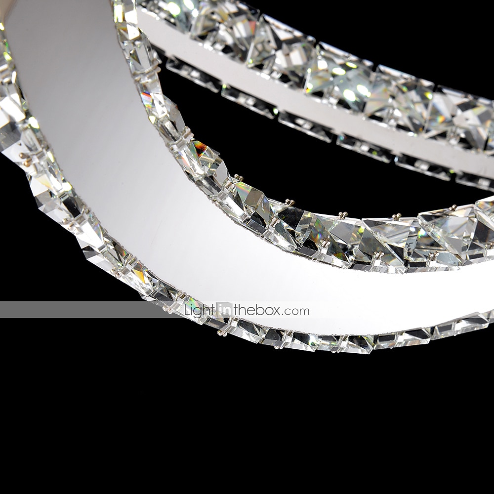 3 Rings 70 cm Crystal Dimmable LED Chandelier Pendant Light Metal Circle Electroplated Modern Contemporary Traditional Classic 110-120V 220-240V 2025 - $687.89 –P13