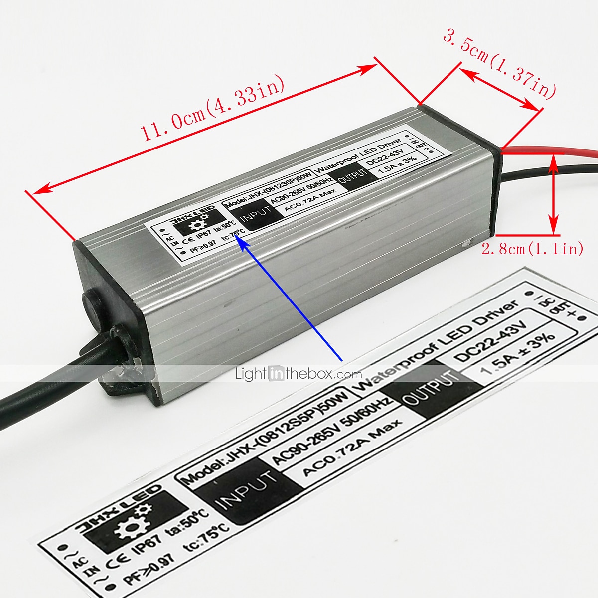1Group 50W 4500LM LED Light Integrated Project-Light Lamp With 50W 1500mA 10C5B Led Constant Current Driver Power Source (DC 22-40V Output) 2025 - $19.49 –P1