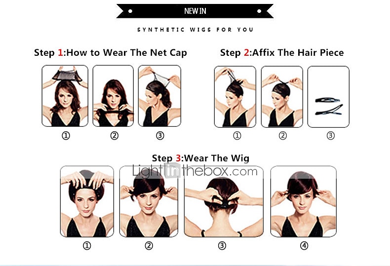 Menselijk haarmengsel Pruik Afro krullend Pixie-kapsel Machinegemaakt Zwart Licht Bruin Donkere wijn Dagelijks 2025 - $43.99 –P5
