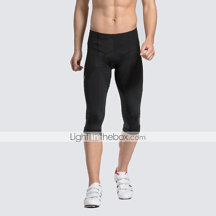 TASDAN Herr 3/4 cykeltights Cykel 3/4 Strumpbyxor Byxor Slapp form Vägcykling sporter 3D Tablett Andningsfunktion Snabb tork Reflexremsa Svart Silikon Kläder Cykelkläder / Hög Elasisitet 2025 - $27.99 –P14