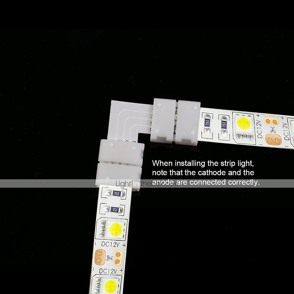 2025年 5個4ピンDIYLEDRGBストリップライトコネクタアダプター5050LED 10mmL字型  コレクション – $8.49 –P2