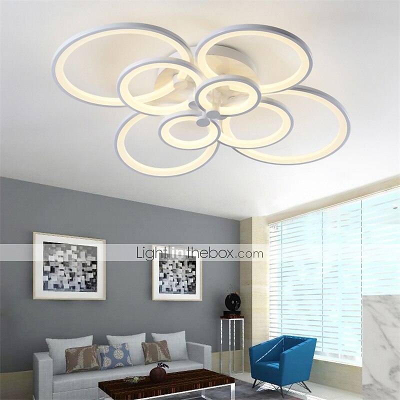 106 cm mennyezeti lámpa led geometriai formák süllyesztett lámpák fém akril festett felületek modern 220v 110v / ce tanúsítvánnyal 2025 - $126.99 –P2
