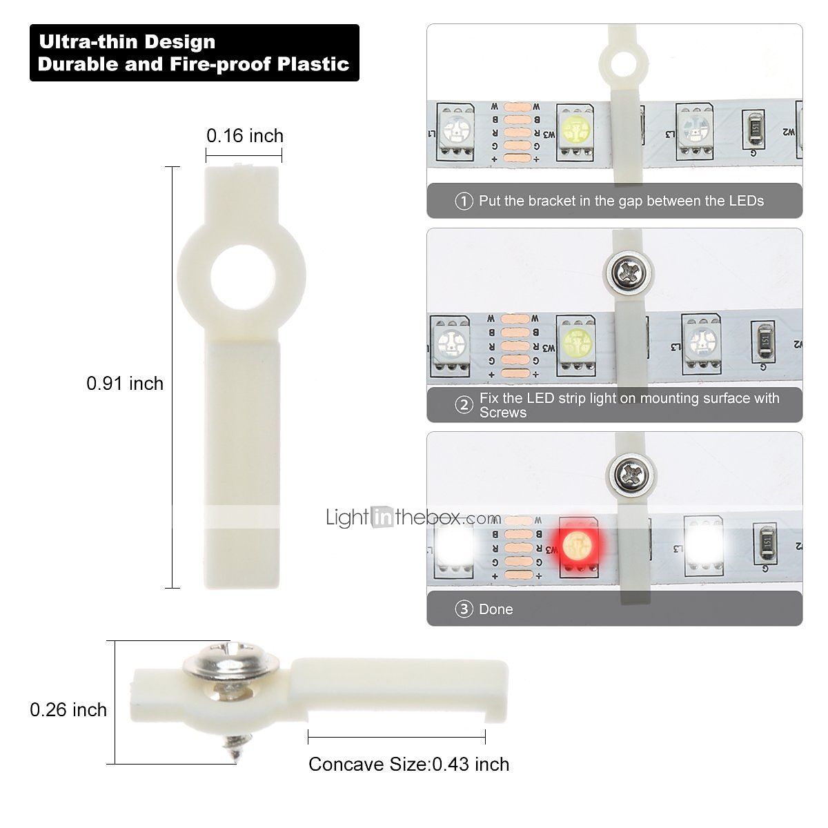 LED Strip Connector and Mount Bracket 5050 RGB Strip Light Connector L Shape Solderless Snap Down 4 Conductor LED RGB Connector for Right Angle Cor 2025 - $13.99 –P6