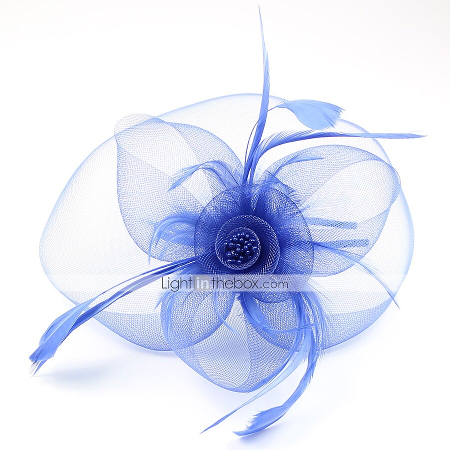 Cappello derby Kentucky con fascinator in tulle/piume e copricapo da matrimonio/occasione speciale/corsa di cavalli in 1 pezzo del 2025 a $8.99 –P4