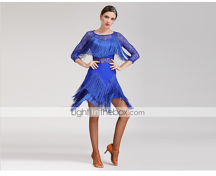 Balli latino-americani Abito Per donna Prestazioni Manica a 3/4 Naturale Elastene del 2026 a $56.99 –P7