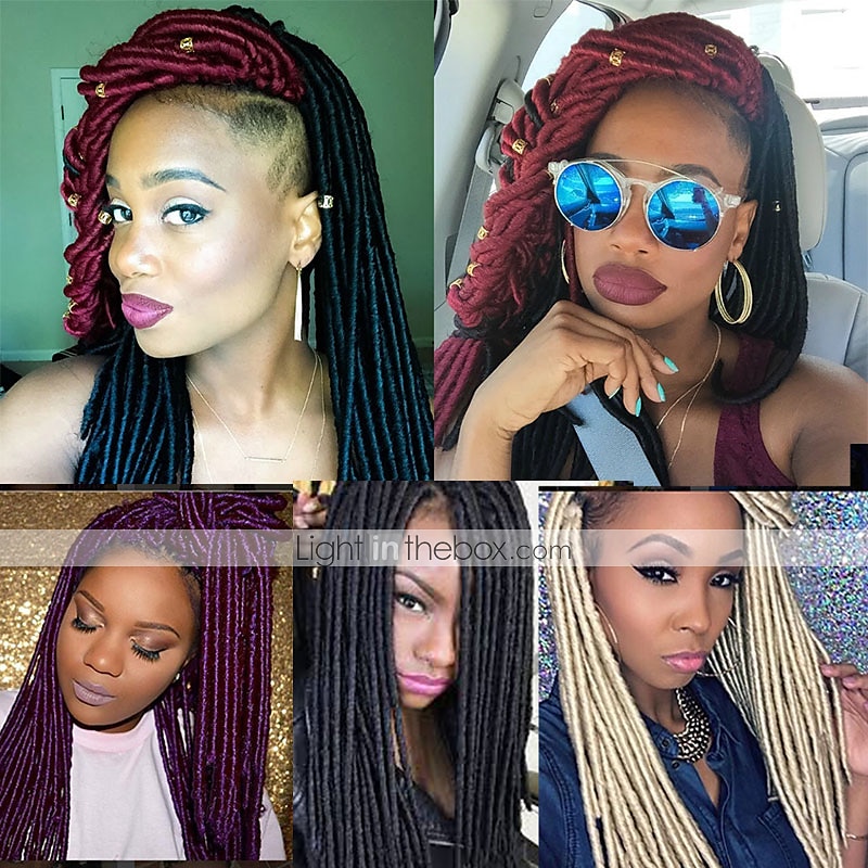 Faux Locs Dreadlocks Nu Locs Box Braids Synthetic Hair Braiding Hair 24 roots / pack 2025 - $14.99 –P2