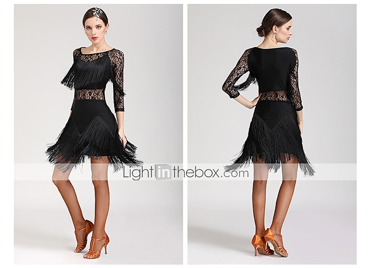 Balli latino-americani Abito Per donna Prestazioni Manica a 3/4 Naturale Elastene del 2026 a $56.99 –P3