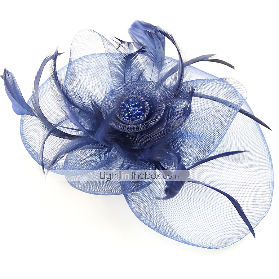 Cappello derby Kentucky con fascinator in tulle/piume e copricapo da matrimonio/occasione speciale/corsa di cavalli in 1 pezzo del 2025 a $8.99 –P2