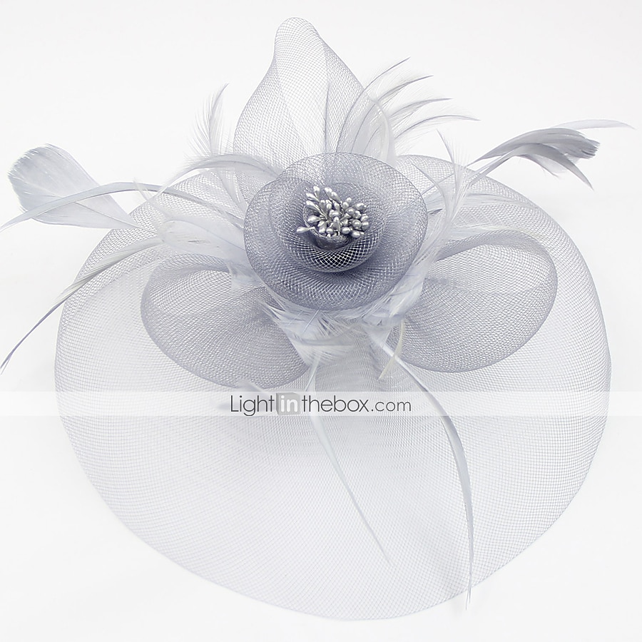 Cappello derby Kentucky con fascinator in tulle/piume e copricapo da matrimonio/occasione speciale/corsa di cavalli in 1 pezzo del 2025 a $8.99 –P7