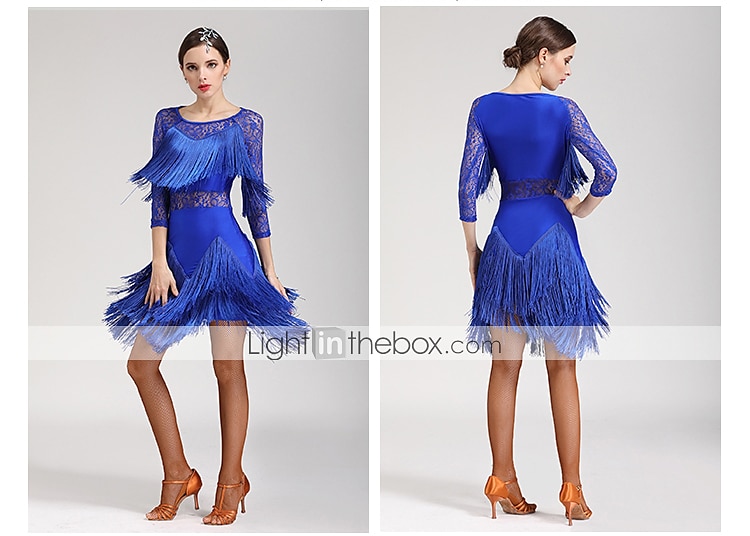 Balli latino-americani Abito Per donna Prestazioni Manica a 3/4 Naturale Elastene del 2026 a $56.99 –P8