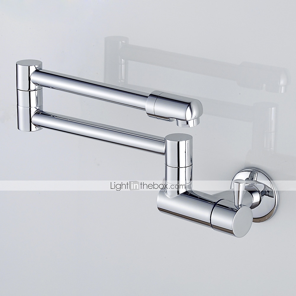 Single Handle Kitchen  Faucet Wall Mounted One Hole Rotatable/Foldable/Centerset, Brass Contemporary Kitchen Faucet Only with Cold Water 2025 - $97.99 –P7