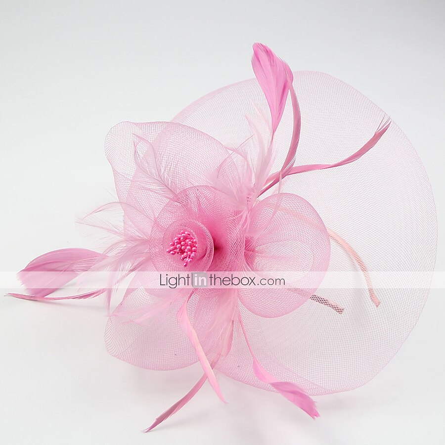 Cappello derby Kentucky con fascinator in tulle/piume e copricapo da matrimonio/occasione speciale/corsa di cavalli in 1 pezzo del 2025 a $8.99 –P6