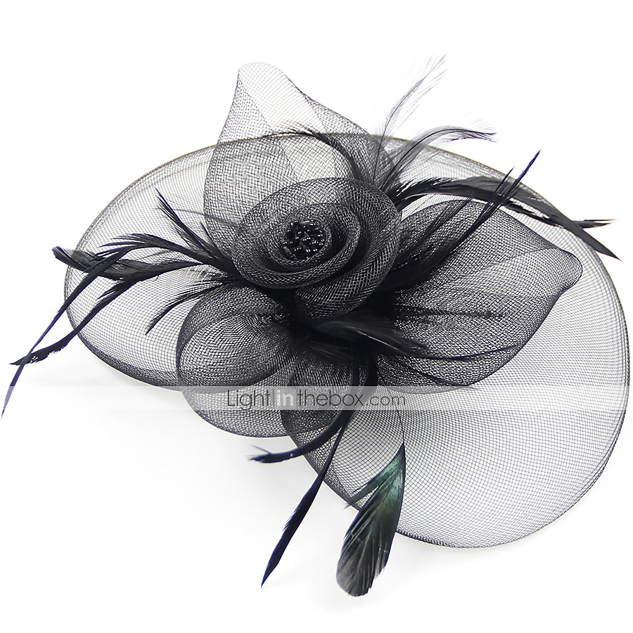 Cappello derby Kentucky con fascinator in tulle/piume e copricapo da matrimonio/occasione speciale/corsa di cavalli in 1 pezzo del 2025 a $8.99 –P3