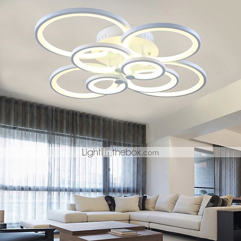 106 cm mennyezeti lámpa led geometriai formák süllyesztett lámpák fém akril festett felületek modern 220v 110v / ce tanúsítvánnyal 2025 - $126.99 –P3