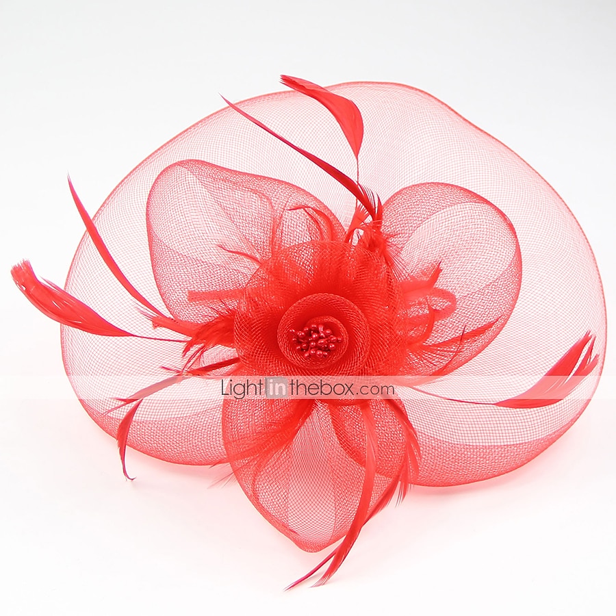Cappello derby Kentucky con fascinator in tulle/piume e copricapo da matrimonio/occasione speciale/corsa di cavalli in 1 pezzo del 2025 a $8.99 –P5