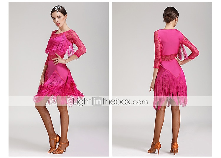 Balli latino-americani Abito Per donna Prestazioni Manica a 3/4 Naturale Elastene del 2026 a $56.99 –P10