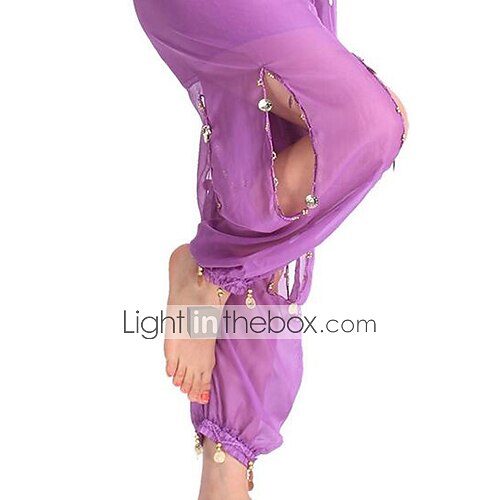 Danse du ventre Pantalon Pendentif Femme Utilisation Taille haute Mousseline de soie de 2025 ? $15.99 –P1