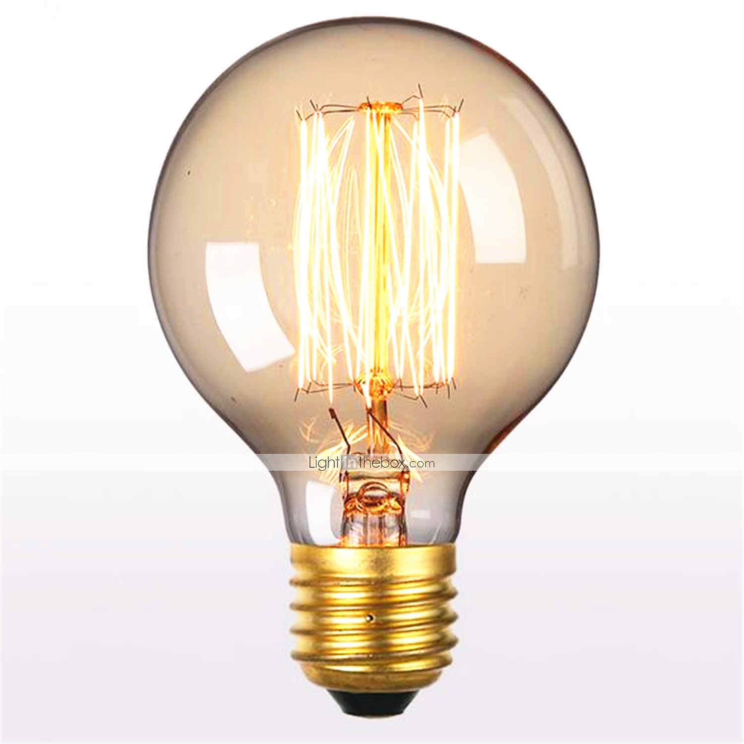 Mengjay 20 Pcs G95 Vintage Edison Bulb G95 4W LED Light Filament Bulb 30Watts Equivalent Dimmable Warm White 2200K 110V Large Globe Bulb E26 Base