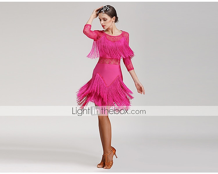 Balli latino-americani Abito Per donna Prestazioni Manica a 3/4 Naturale Elastene del 2026 a $56.99 –P9