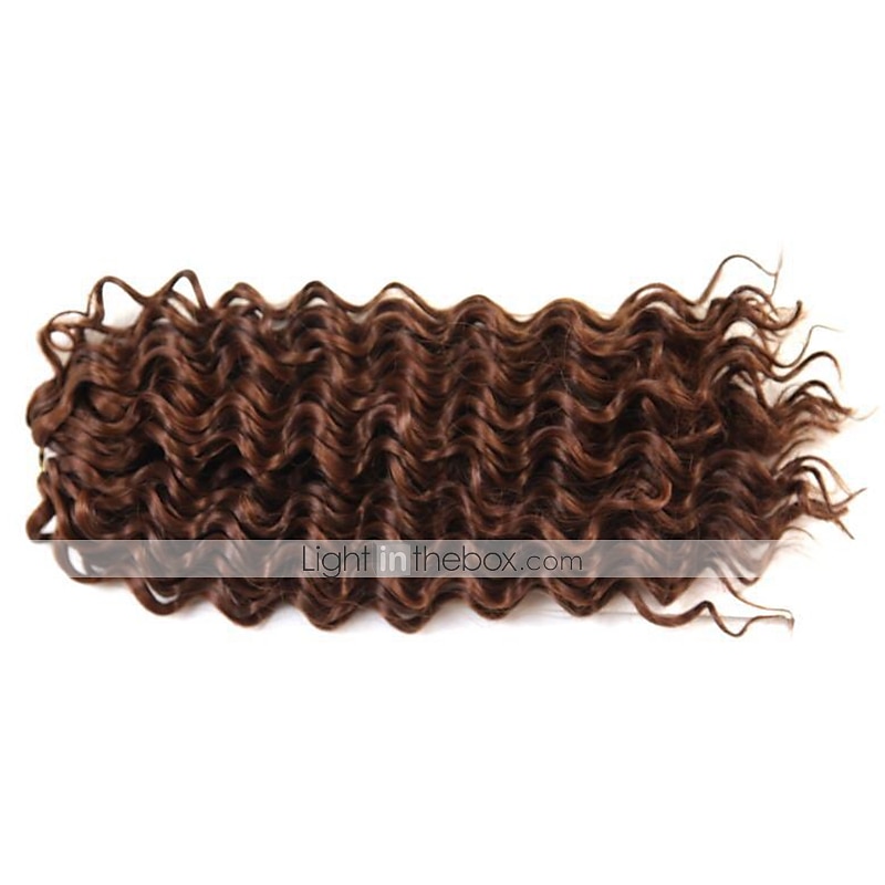 Trecce per capelli a crochet Molto ondulata Trecce a scatola Biondo Borgogna Ramato Capelli sintetici 14 pollice Capelli intrecciati 3 pezzi / pacco del 2025 a $21.99 –P2