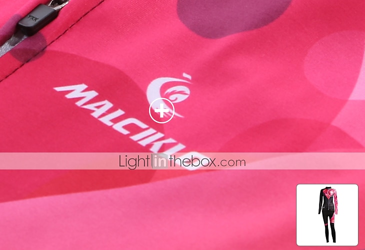 Malciklo Femme Manches Longues Maillot et Cuissard Long Velo Cyclisme Hiver Toison Velours Lycra Violet Jaune Rouge Britannique Grandes Tailles Vélo Maillot Collant à Bretelles / Corsaire Bretelles de 2025 ? $56.99 –P9