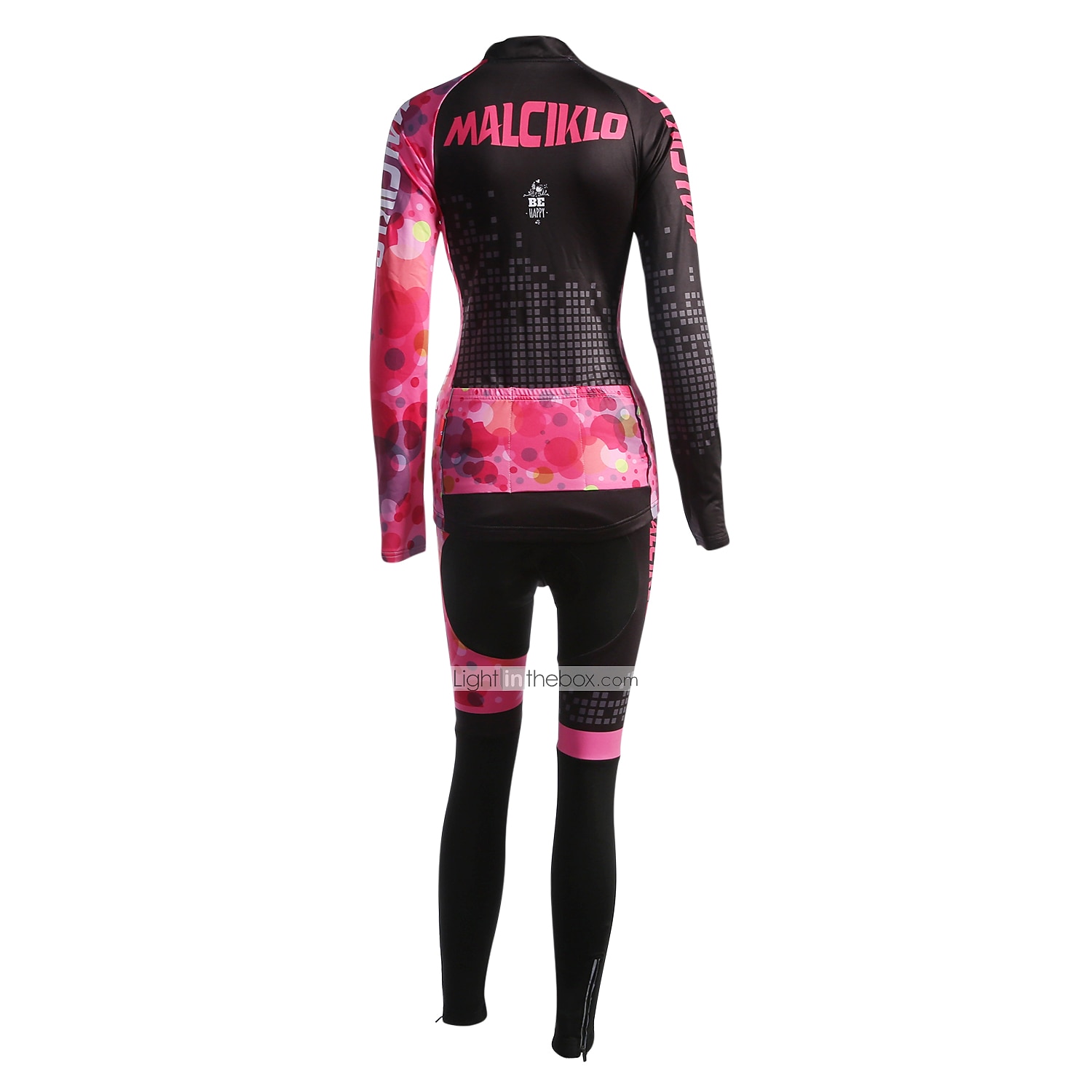 Malciklo Femme Manches Longues Maillot et Cuissard Long Velo Cyclisme Hiver Toison Velours Lycra Violet Jaune Rouge Britannique Grandes Tailles Vélo Maillot Collant à Bretelles / Corsaire Bretelles de 2025 ? $56.99 –P20