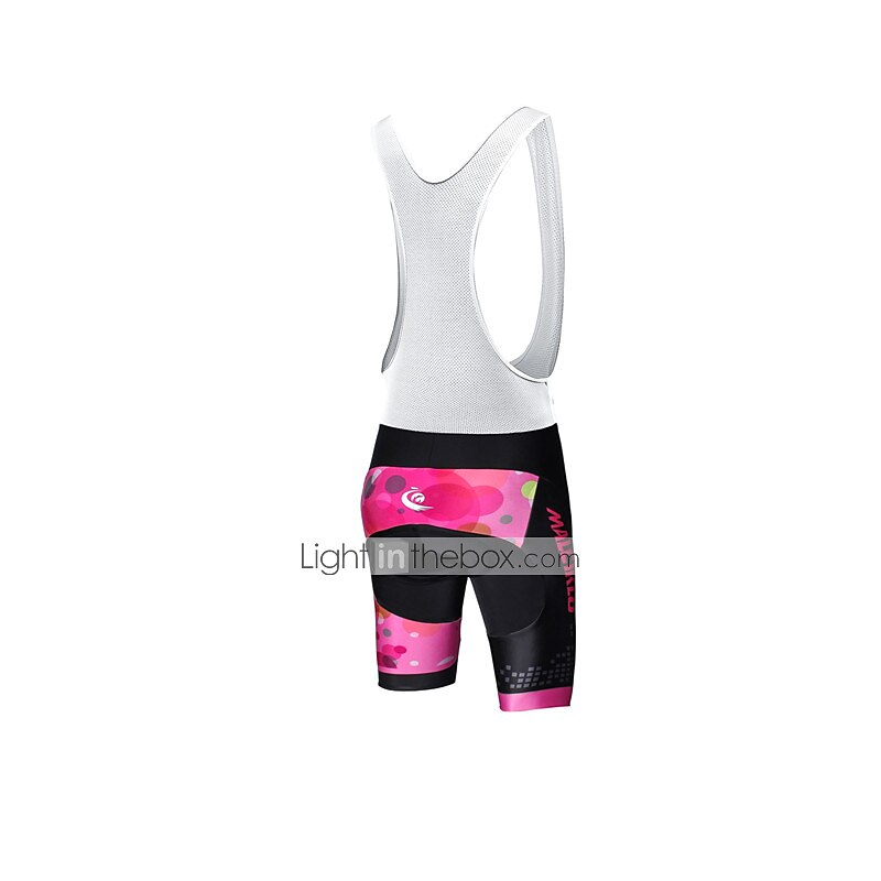 Malciklo Femme Manches Courtes Maillot et Cuissard Avec Bretelles Velo Cyclisme Eté Elasthanne Lycra Polyester Rose + Blanc Violet Jaune Géométrique Britannique Grandes Tailles Vélo Maillot Collants de 2025 ? $41.99 –P4