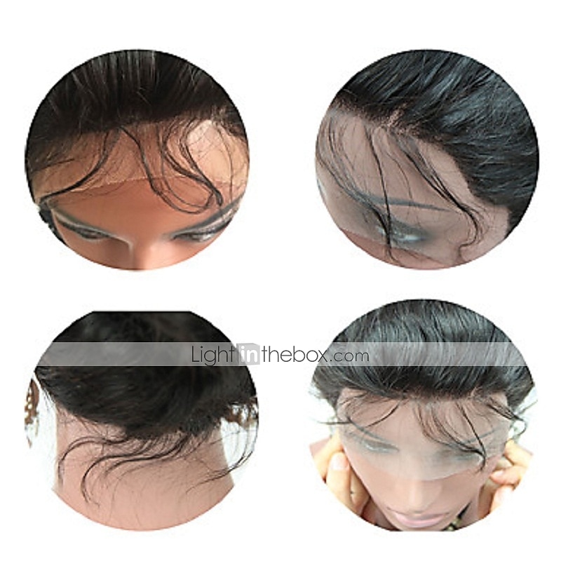 Echt haar 4x13 Sluiting Pruik Bobkapsel Kardashian Recht Pruik 130% Haardichtheid met babyhaar Natuurlijke haarlijn Voor donkere huidskleur Voor Dames Kort Kanten pruiken van echt mensenhaar 2025 - $4.99 –P6