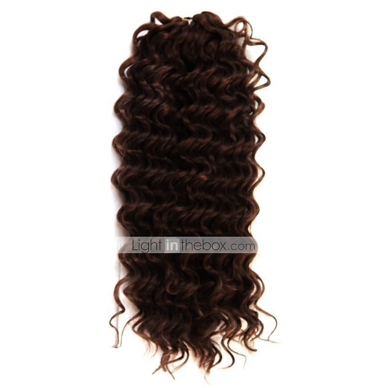 Trecce per capelli a crochet Molto ondulata Trecce a scatola Biondo Borgogna Ramato Capelli sintetici 14 pollice Capelli intrecciati 3 pezzi / pacco del 2025 a $21.99 –P3